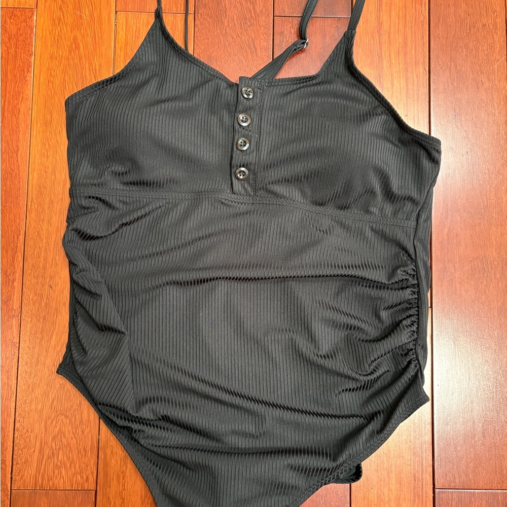 Summer Mae maternity Elegant Black Women's One Piece Swimsuit - Picture 6 of 12